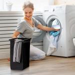 منظم غسيل ثلاثي مع رف خشبي - 5