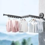 منشر معدني لتعليق الملابس قابل للطي - 1