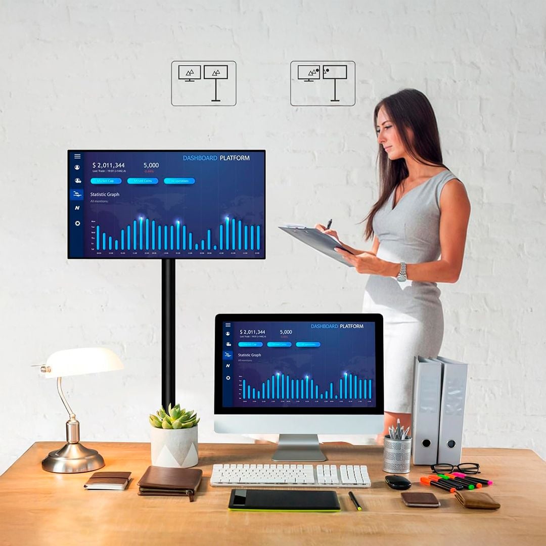 شاشة تفاعلية ذكية مع ستاند وكاميرا مدمجة 21.5 إنش - 2