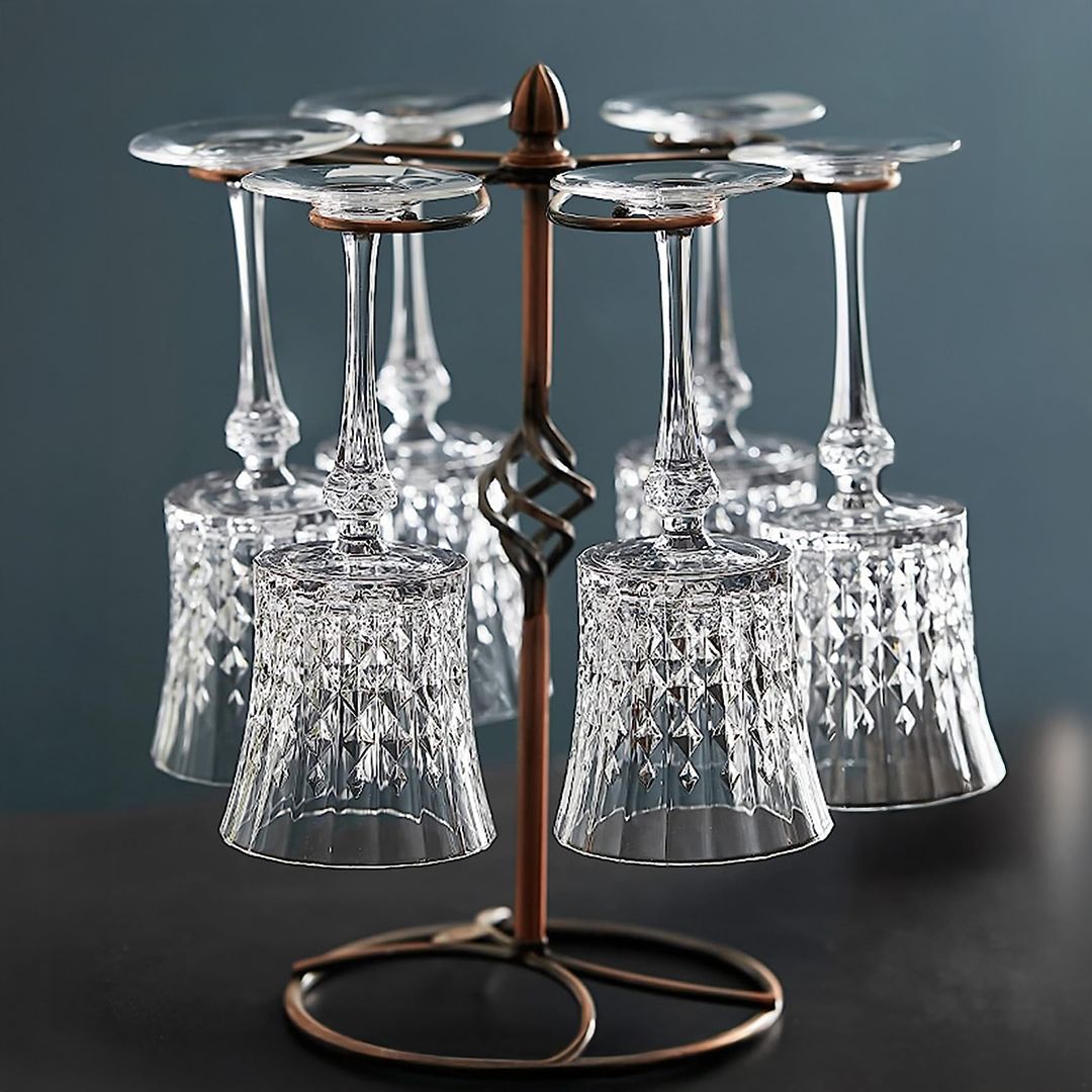 طقم تقديم كريستال مع ستاند للكؤوس - 3