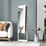 خزانة مجوهرات أرضية بمرآة مع إضاءة داخلية - 8