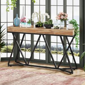 كونسول خشبي بإطار معدن - 5