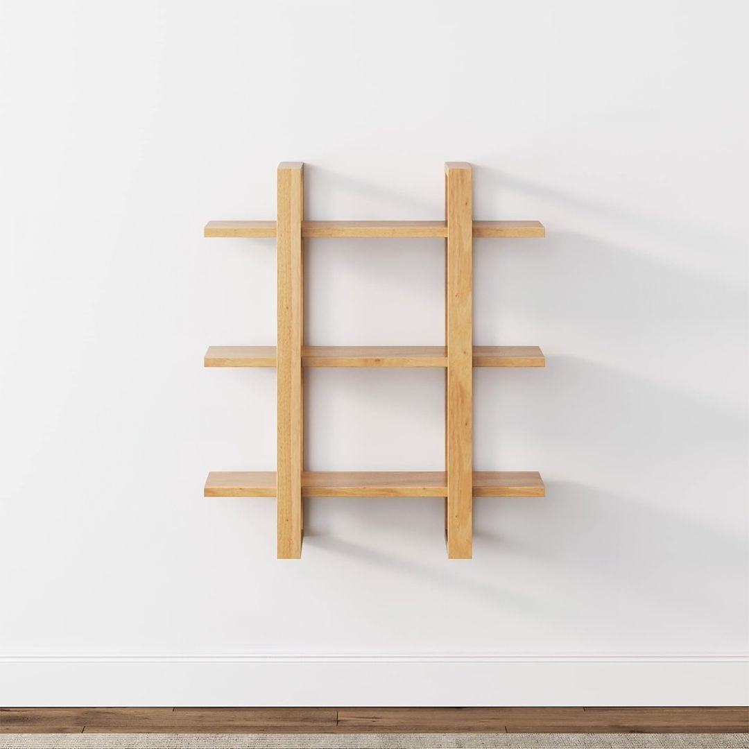 Geometric Design Wooden Wall Shelves product thumbnail 11
