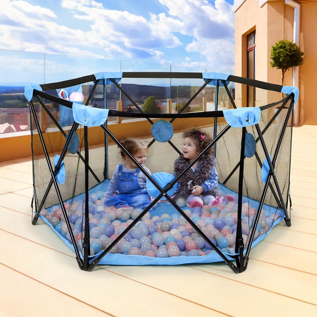 سياج قابل للفتح والتخزين بسهولة للأطفال - 1