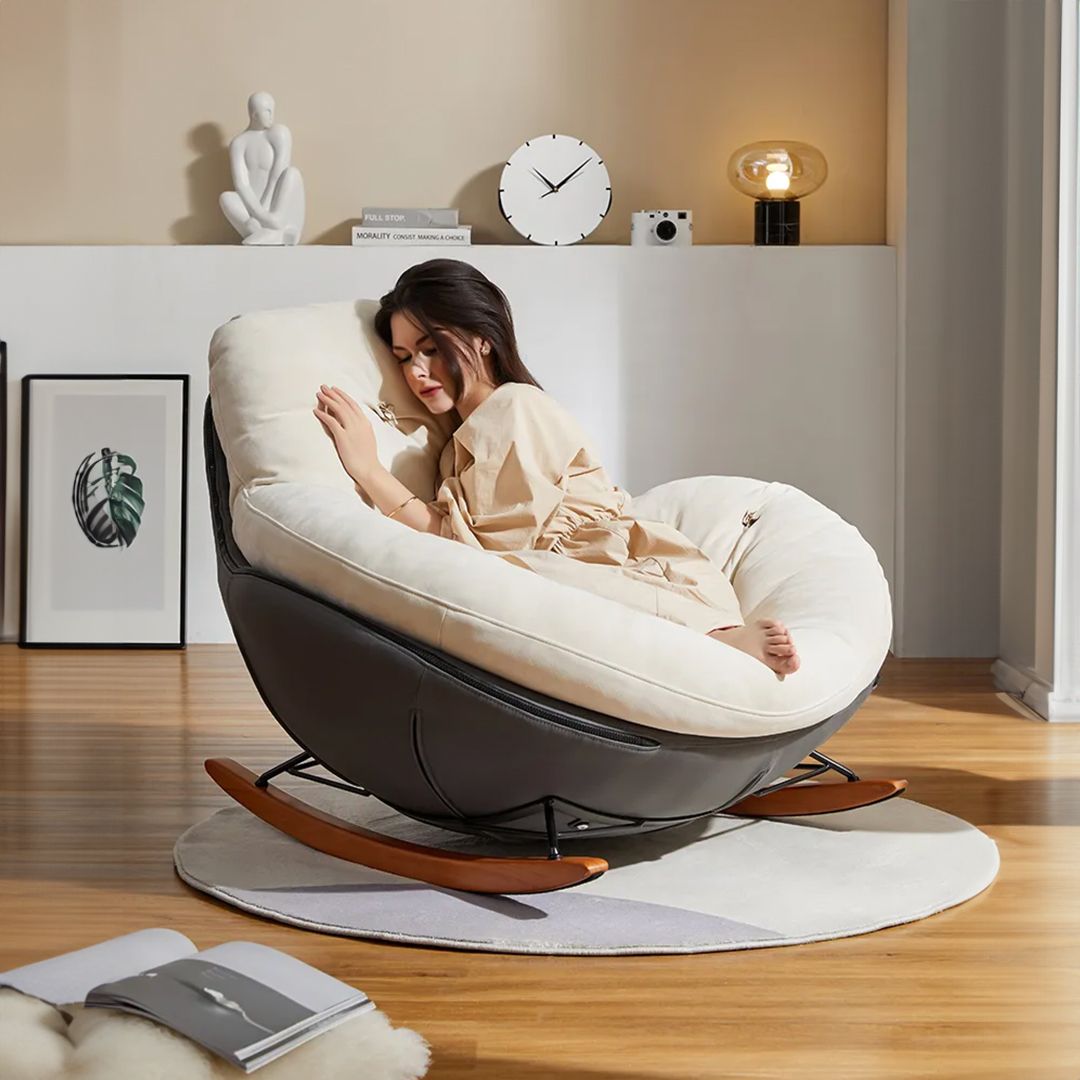 كرسي هزاز للاسترخاء مع مسند للقدمين - 15