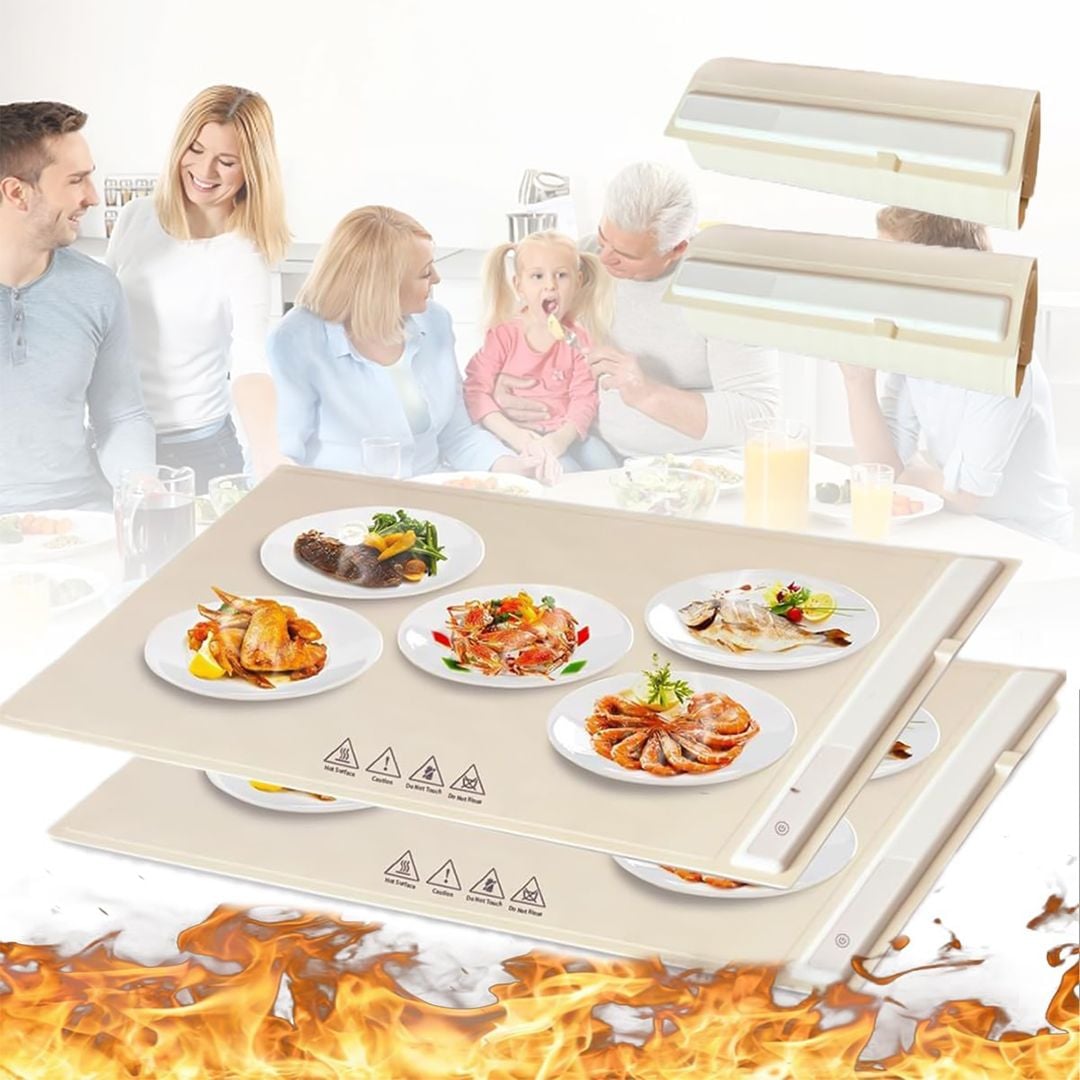 لوح تسخين الطعام السيليكون القابل للطي - 10