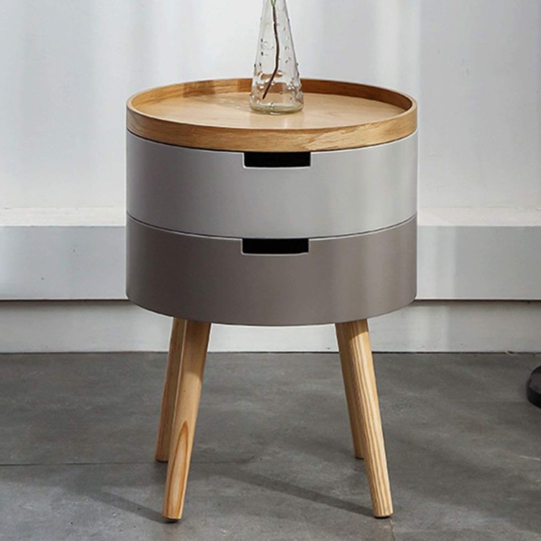 Round Side Table With Two Drawers product thumbnail 7