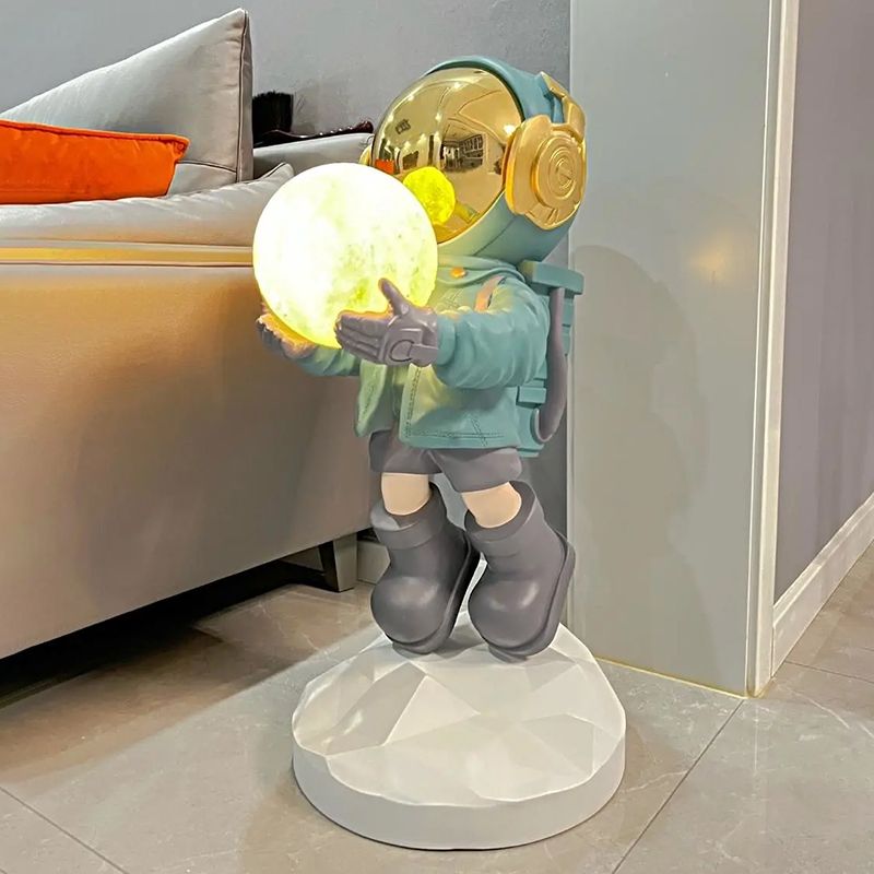 Astronaut Statue with Luminous Moon product thumbnail 2