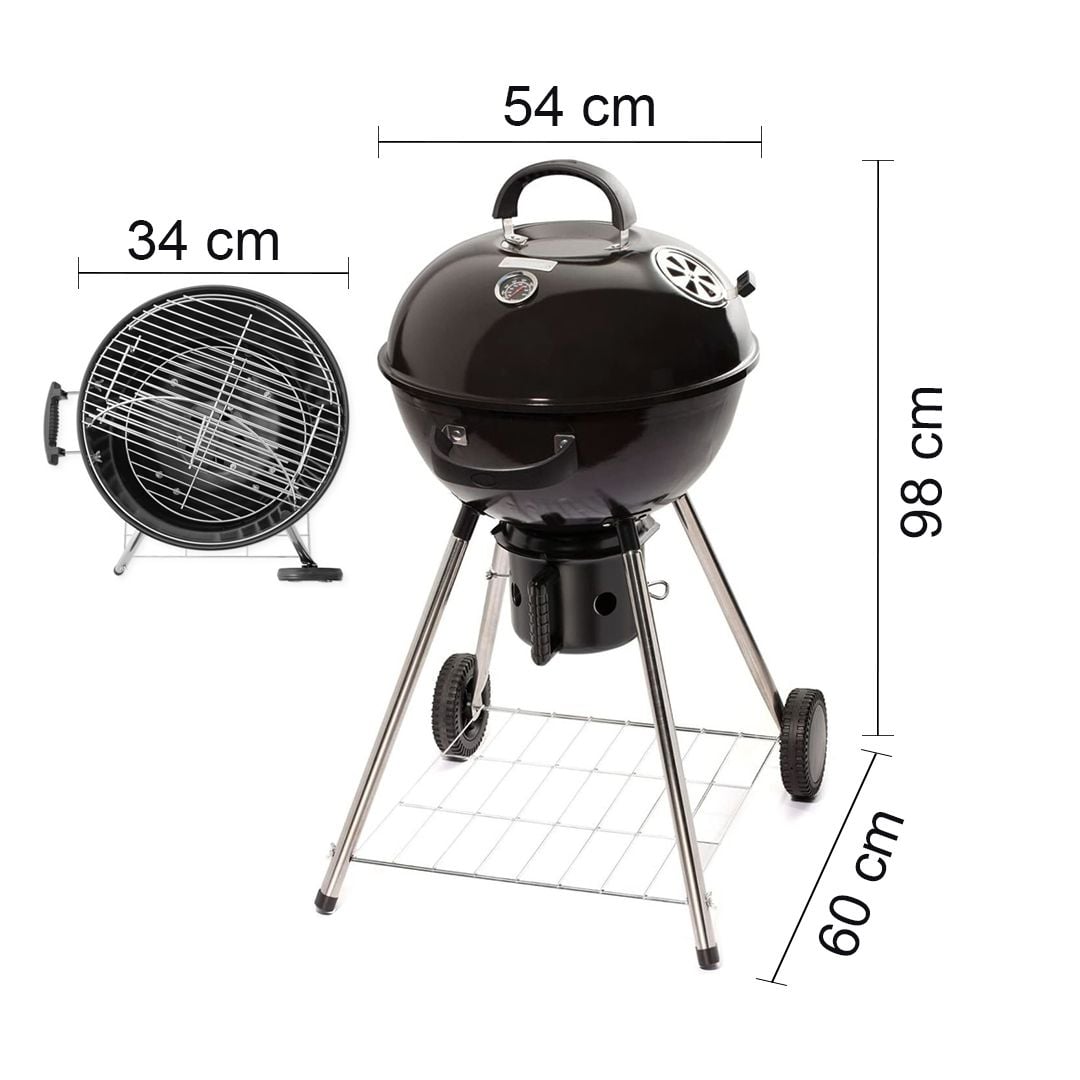 Garden BBQ Grill with Two Wheels product thumbnail 17
