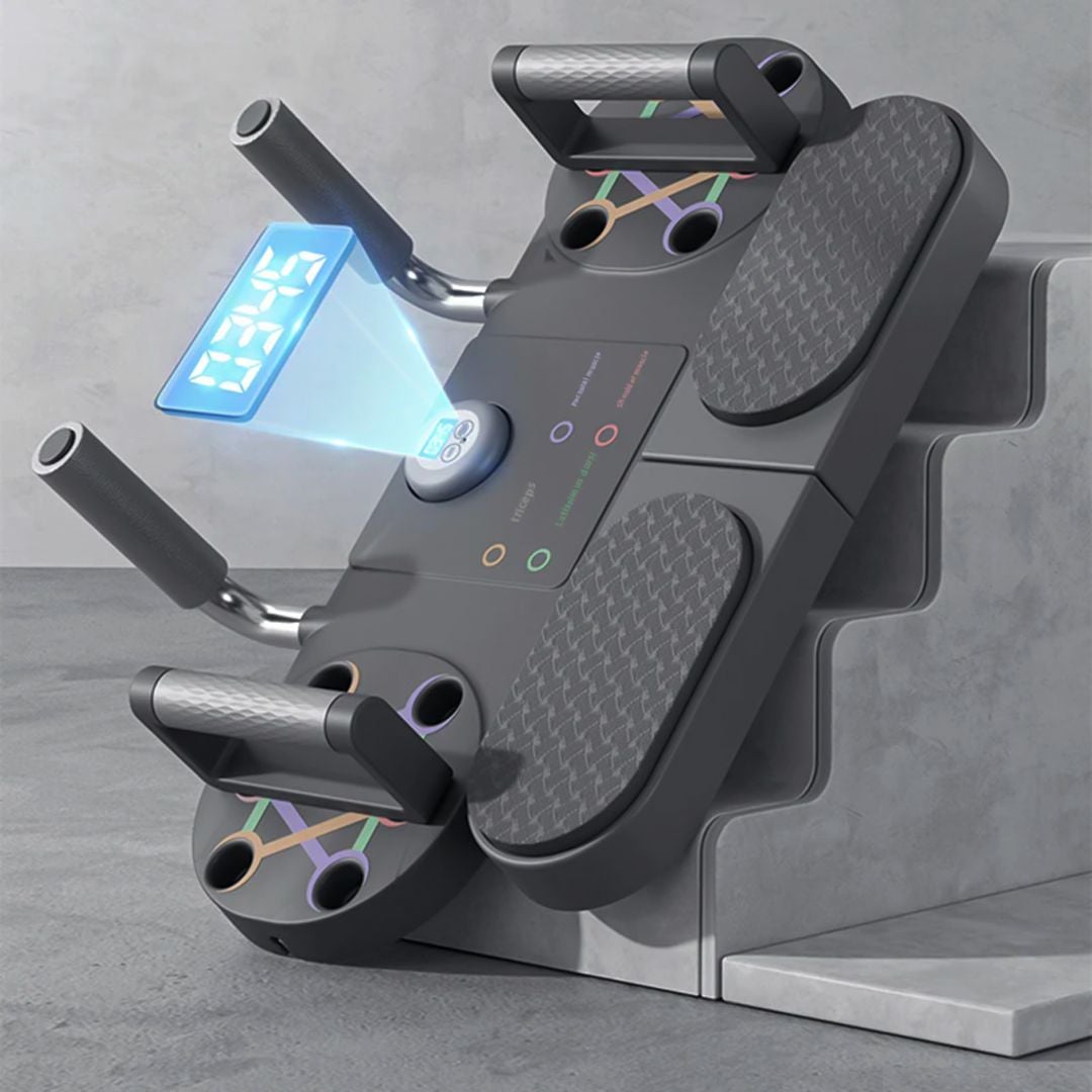 لوح اللياقة البدنية مع مؤقت وأحبال مقاومة - 4