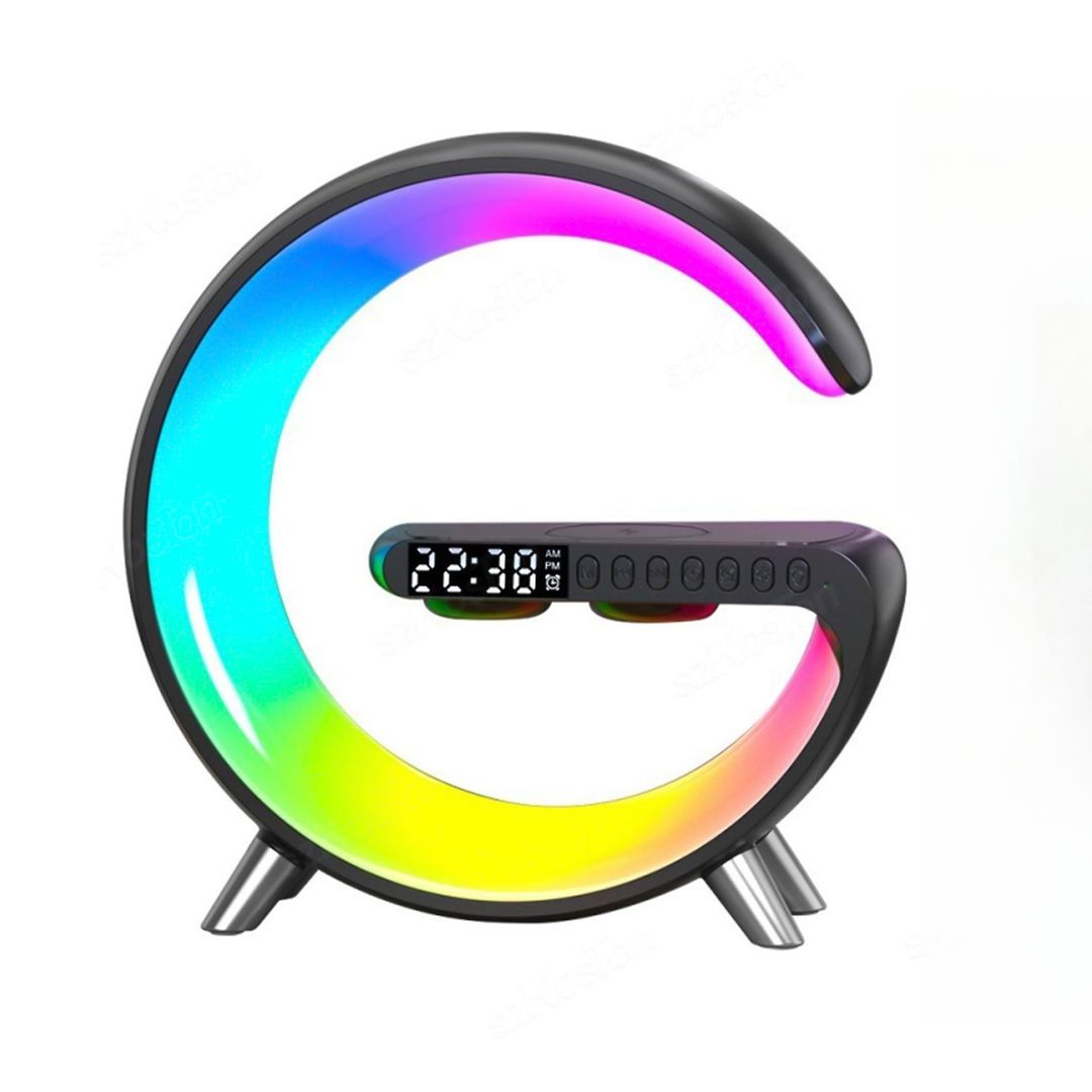 ديكور شاحن لاسلكي مع مكبر الصوت وساعة - 13