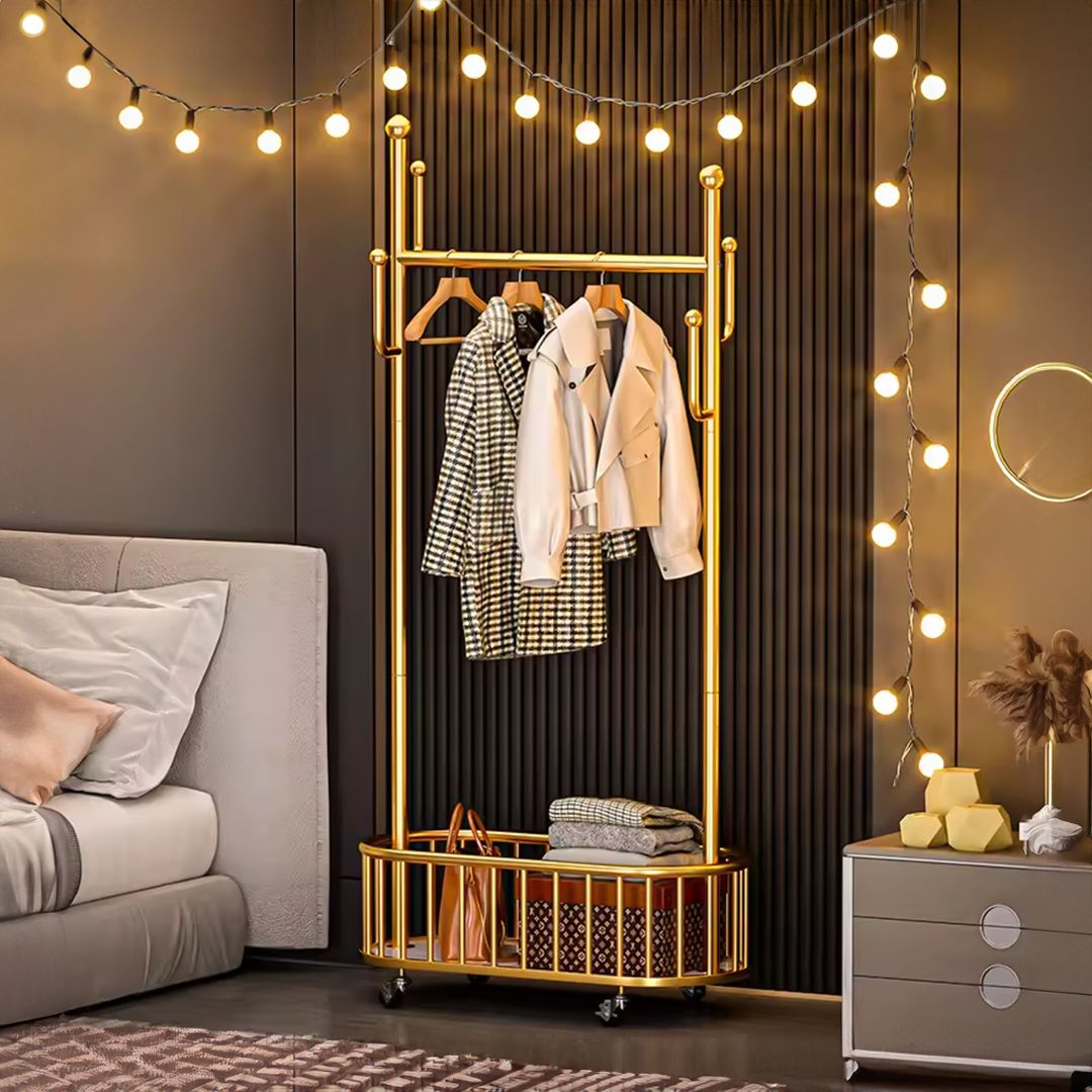 Clothes Stand with Wheels and Basket product thumbnail 2
