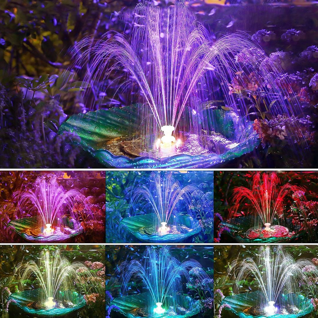 النافورة المُضيئة على الطاقة الشمسية - 1