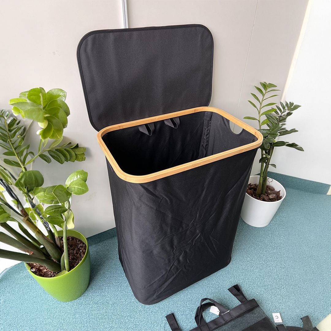 سلة غسيل ثلاثية مع غطاء ضد الماء - 2