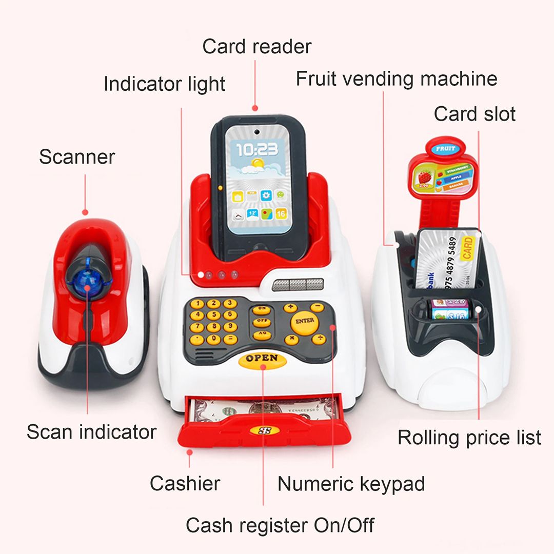 لعبة أدوات التسوق والكاش 24 قطعة - 6