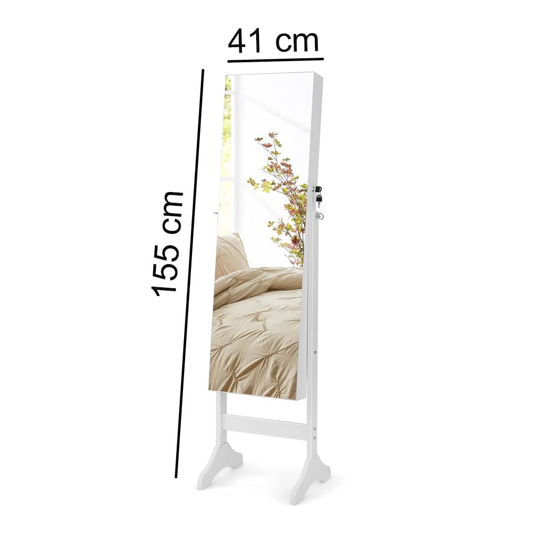 Floor Mirrored Jewelry Cabinet With LED Lighting product thumbnail 16