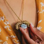 Gold Plated Sunflower Necklace