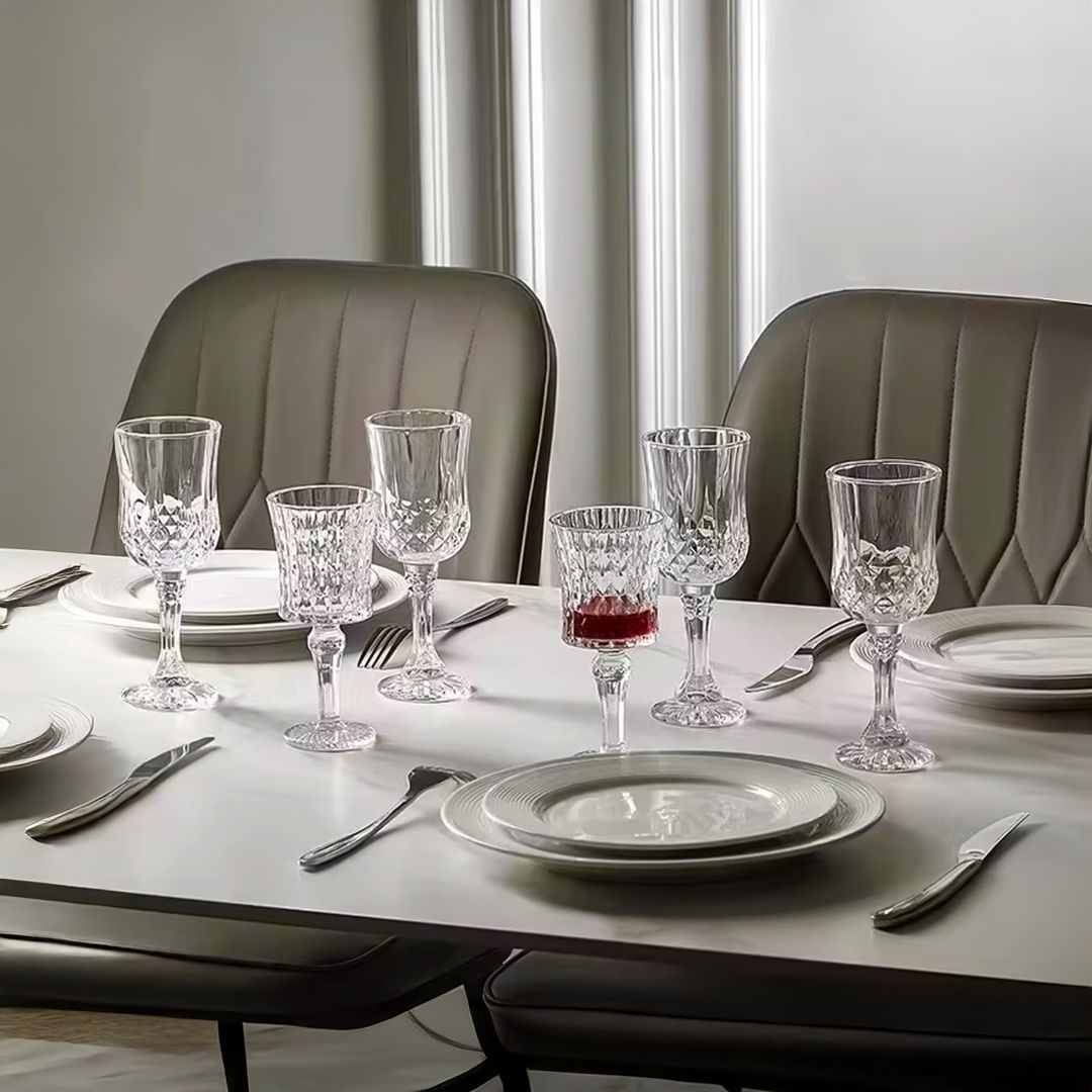 طقم تقديم كريستال مع ستاند للكؤوس - 7