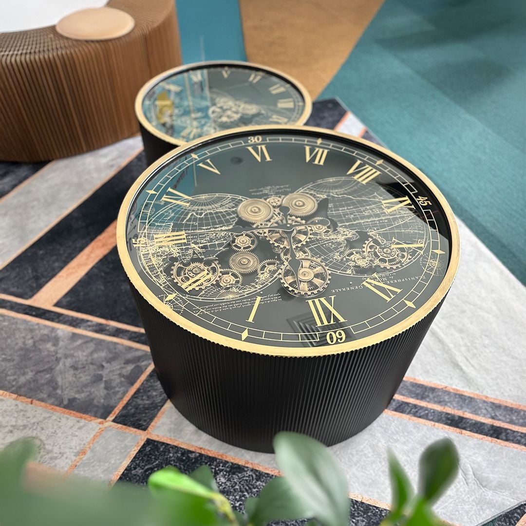 طقم طاولات بتصميم تروس ساعة فني فاخر - 2