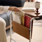 طاولة جانبية متحركة مع حامل للكتب - 8