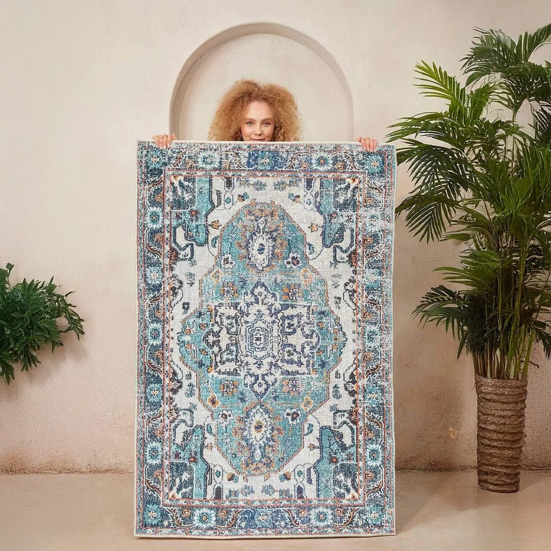 سجادة أرضية بنقشة تركية - 8