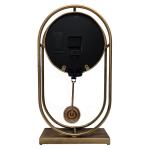 ساعة ديكورية بتصميم تروس و بندول ذهبي فاخر - 9