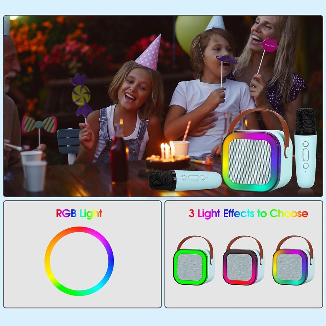 سماعة كاريوكي محمولة مع ميكروفون عدد 2 - 8