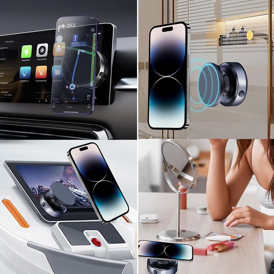 حامل موبايل مغناطيسي مع قاعدة دوارة - 5