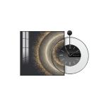 ساعة حائط دائرية مع صورة جدارية - 6