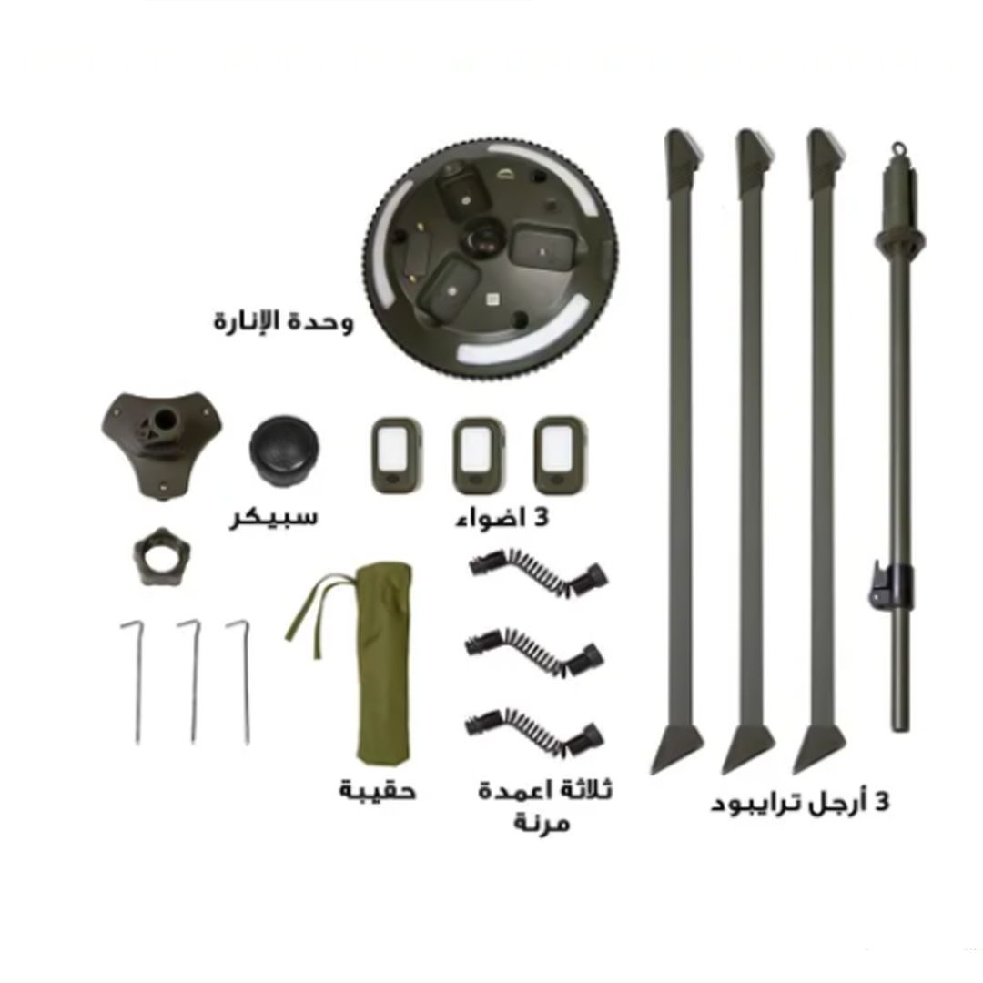 ضوء التخييم الثلاثي مع سبيكر - 16