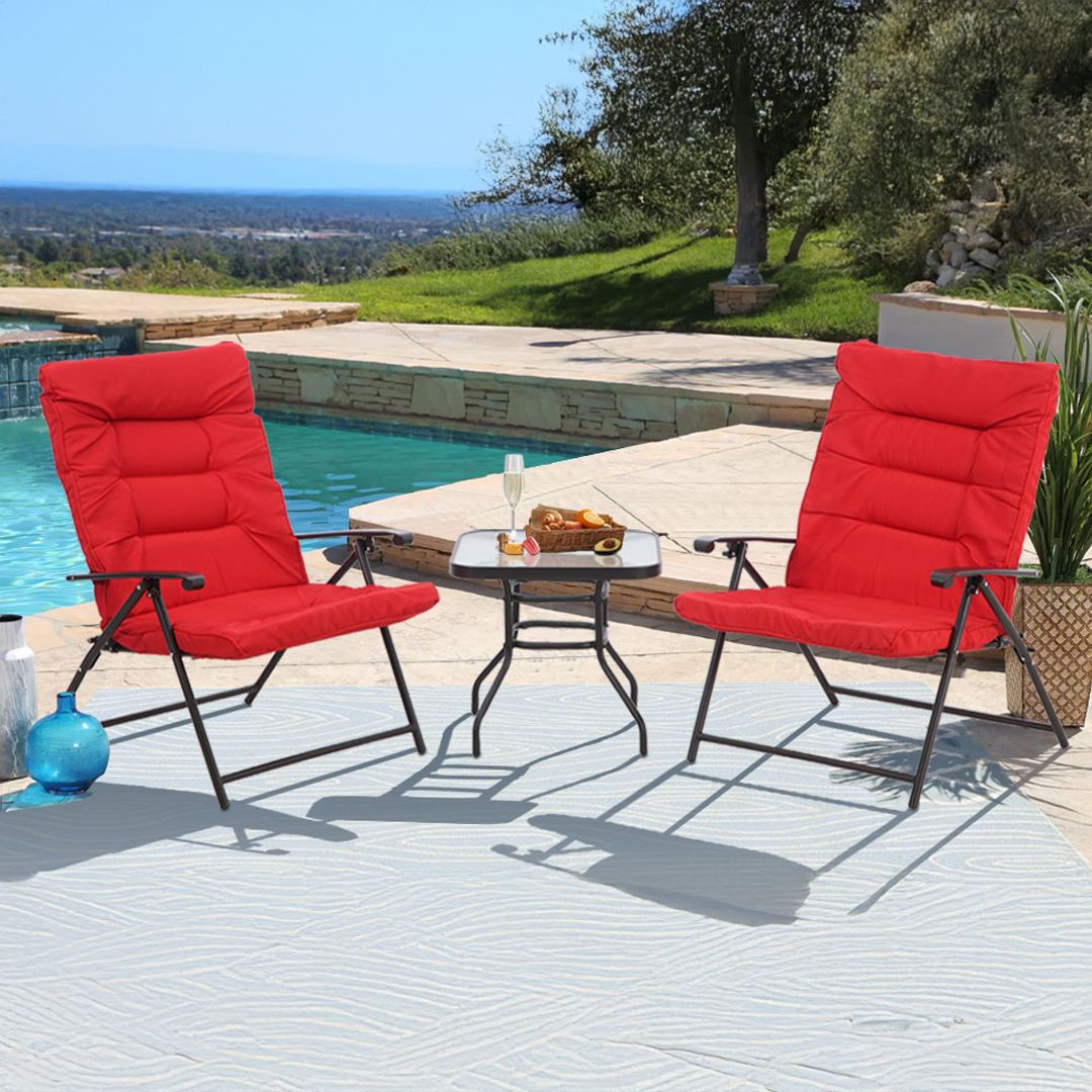 Outdoor Seating Set with Glass Table product thumbnail 6