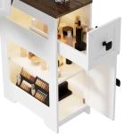 طاولة مكياج بمرآة LED دائرية - 6