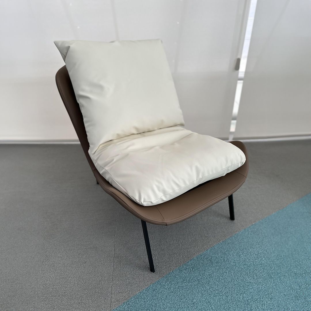 Luxurious Leather Chair With Metal Legs product thumbnail 15