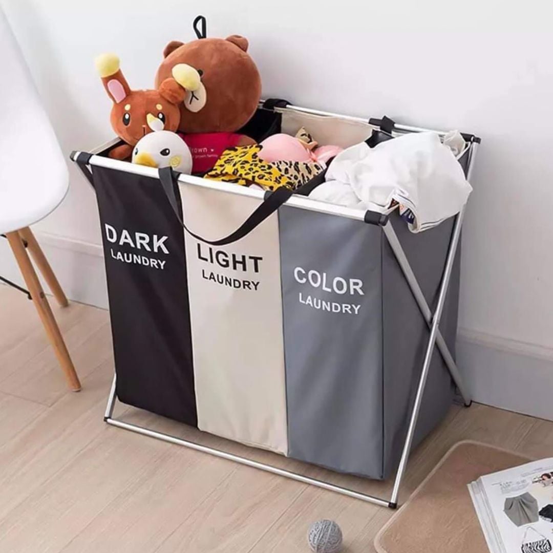 Three Section Laundry Basket product thumbnail 2