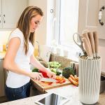 مجموعة سكاكين ستانلس مع حامل - 10