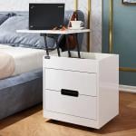 طاولة سرير جانبية بسطح متحرك - 4