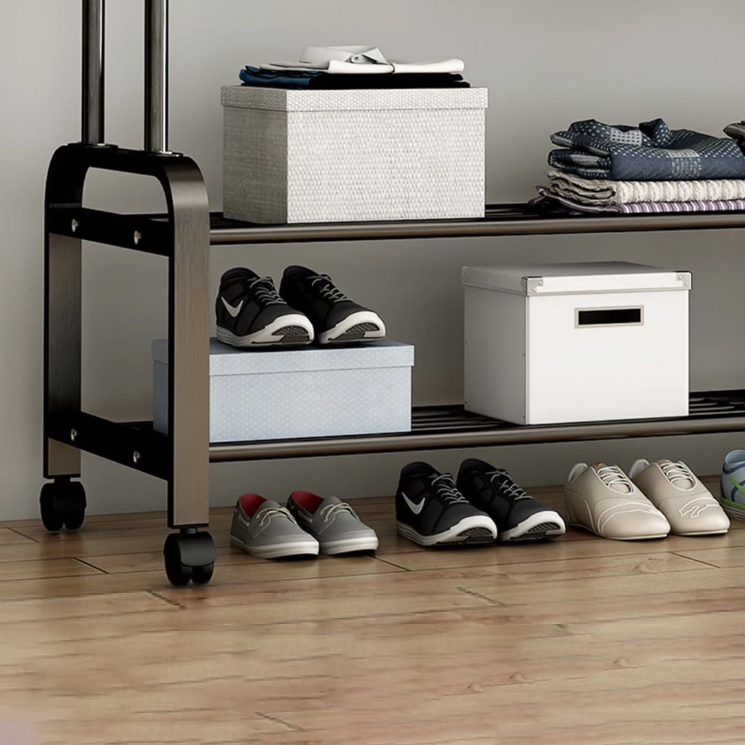 Clothes Hanging Stand with Shelves 140 CM product thumbnail 7