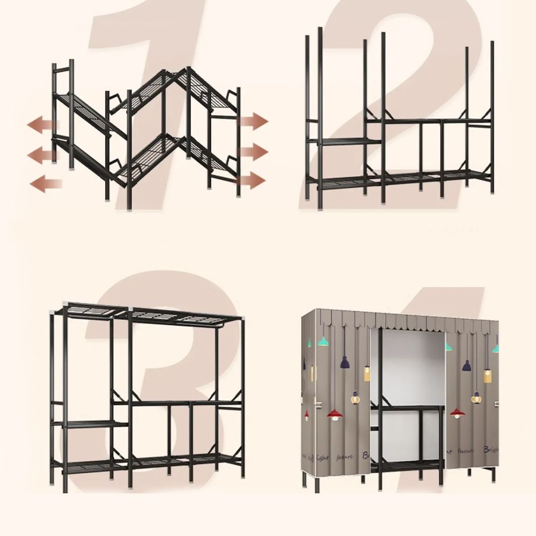 Steel Frame Fabric Wardrobe product thumbnail 7