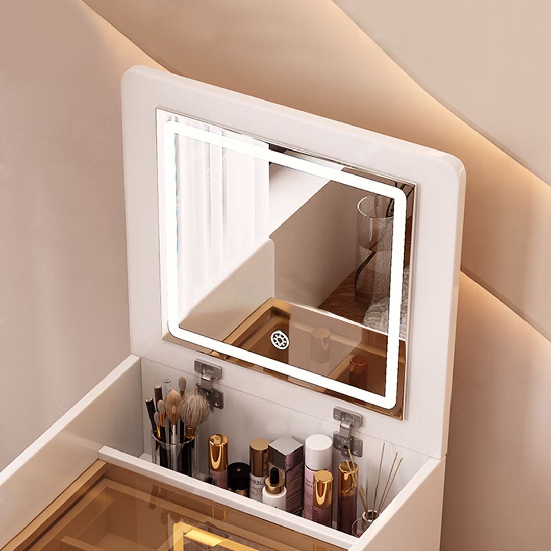 Vanity table with lighted mirror product thumbnail 5