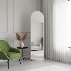 مرآة طولية مع رفوف تخزين خلفية مدمجة - 5