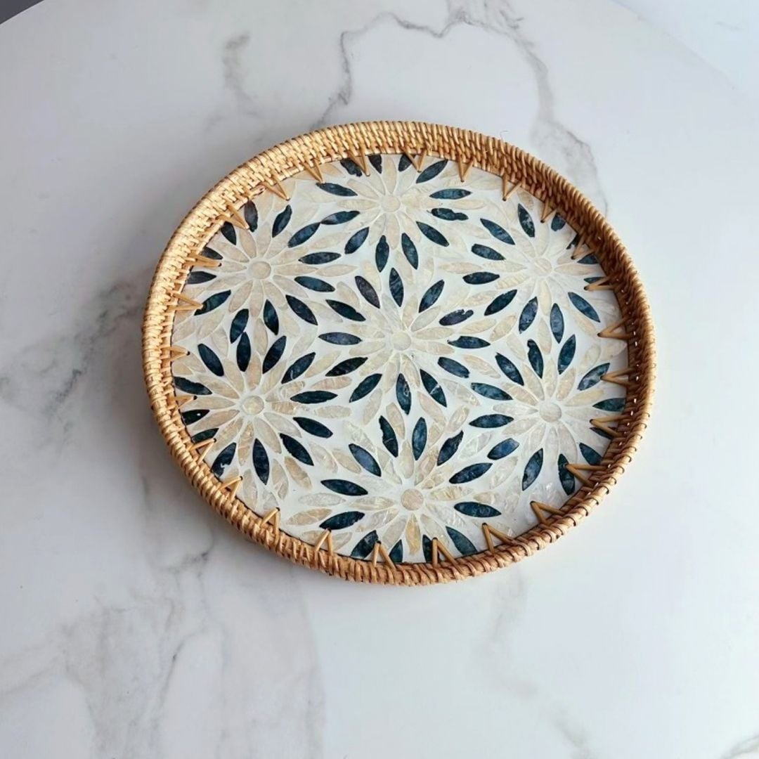 صواني دائرية من الخيزران - 6