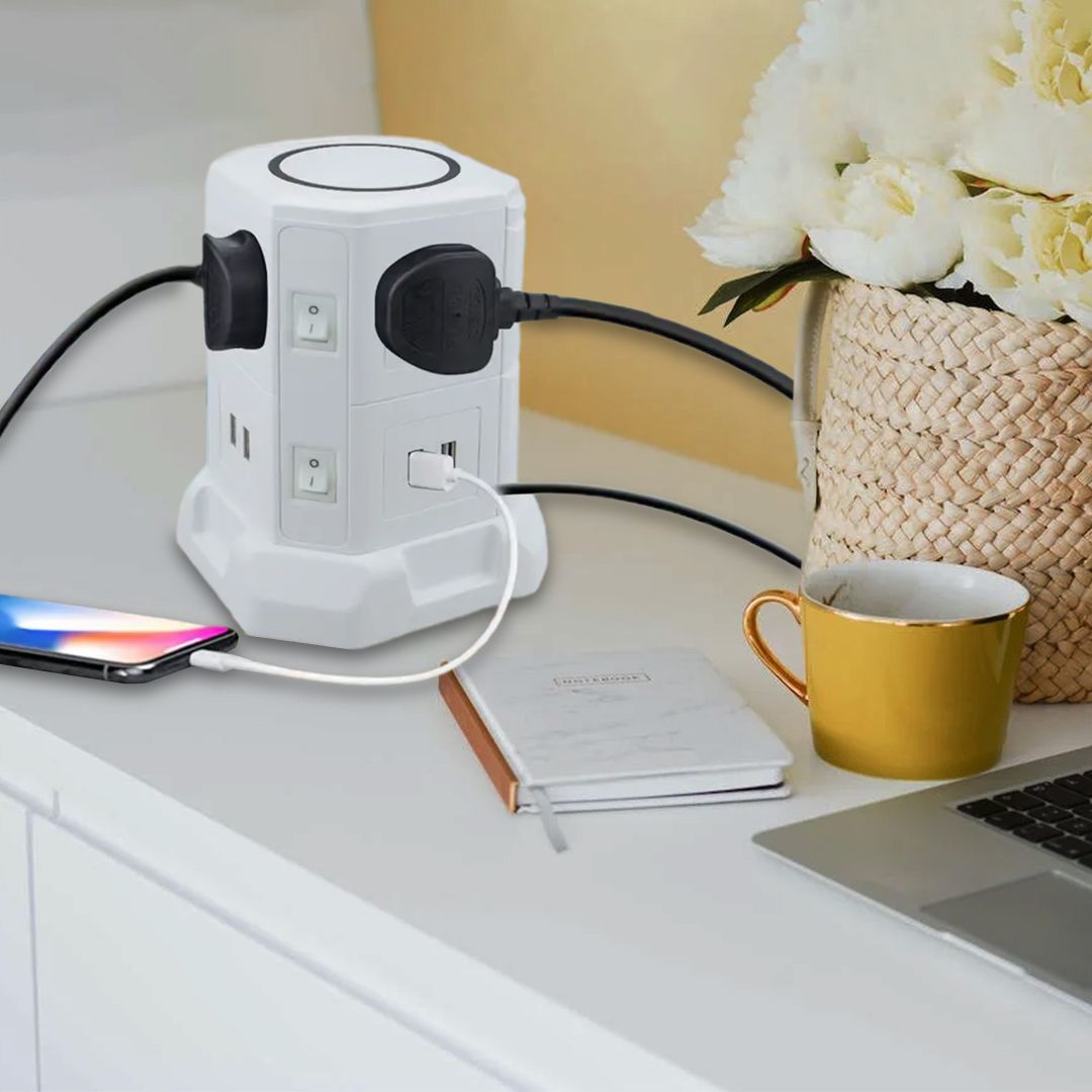 Multiple Power Socket with Wireless Charging A product thumbnail 9