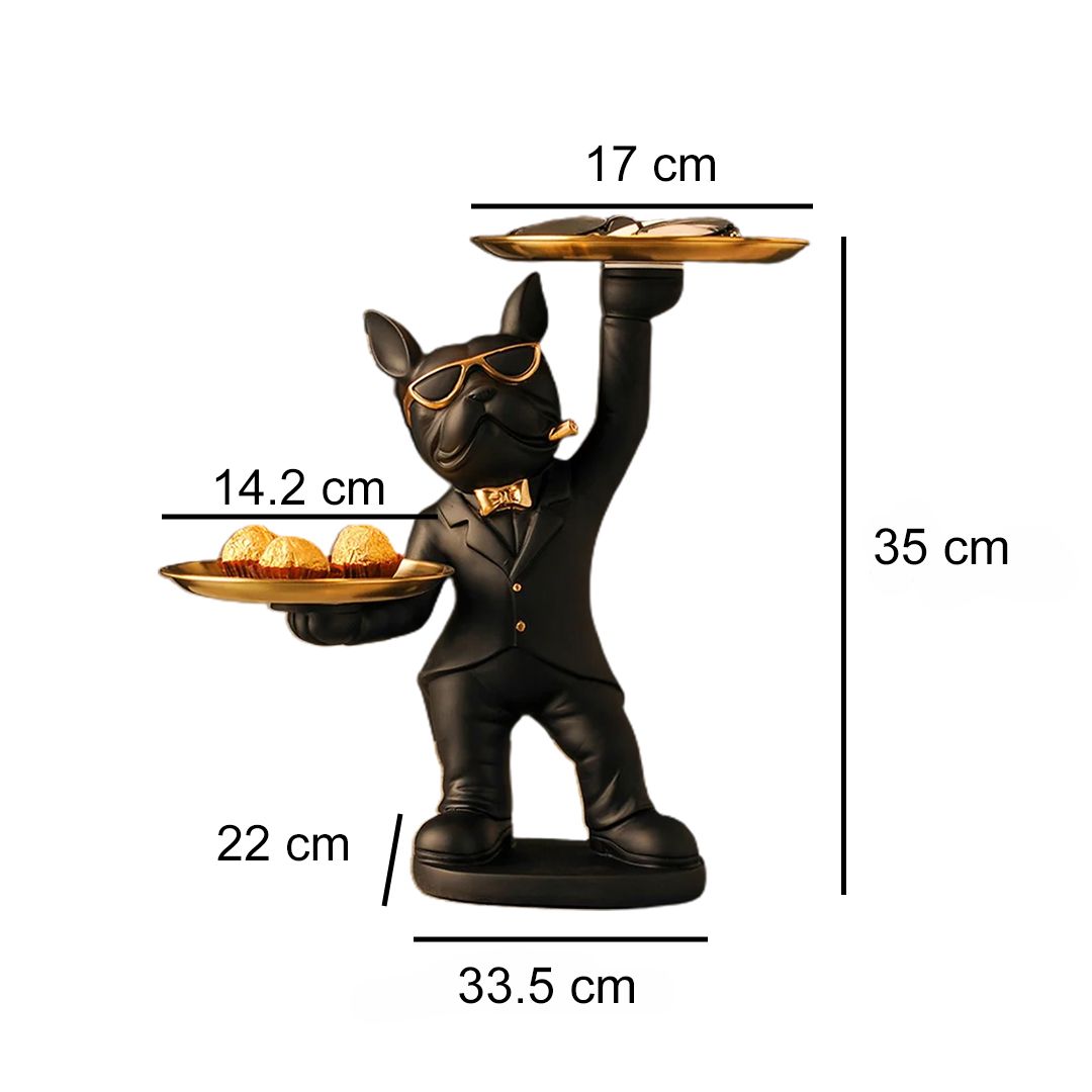 French Bulldog Statue with Tray product thumbnail 4
