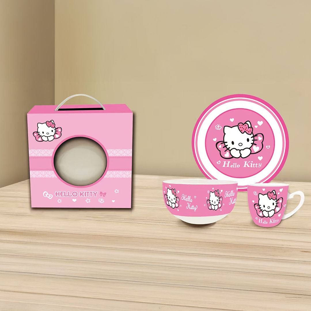 أدوات طعام للأطفال بتصميم Hello Kitty - 3