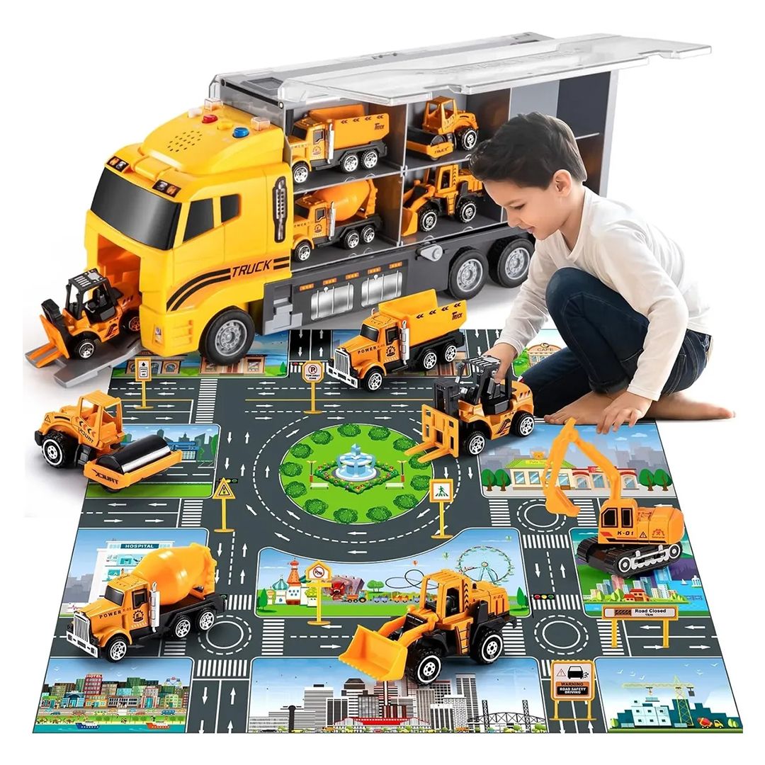 Trucks and Bulldozers Toys with Map product thumbnail 5