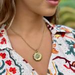 Gold Plated Sunflower Necklace - 2
