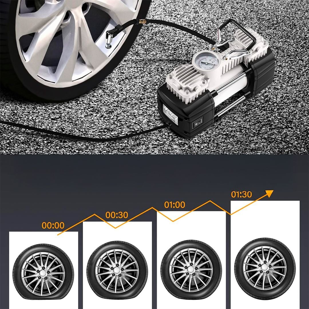 مجموعة إصلاح السيارات مع كمبروسر هواء - 8