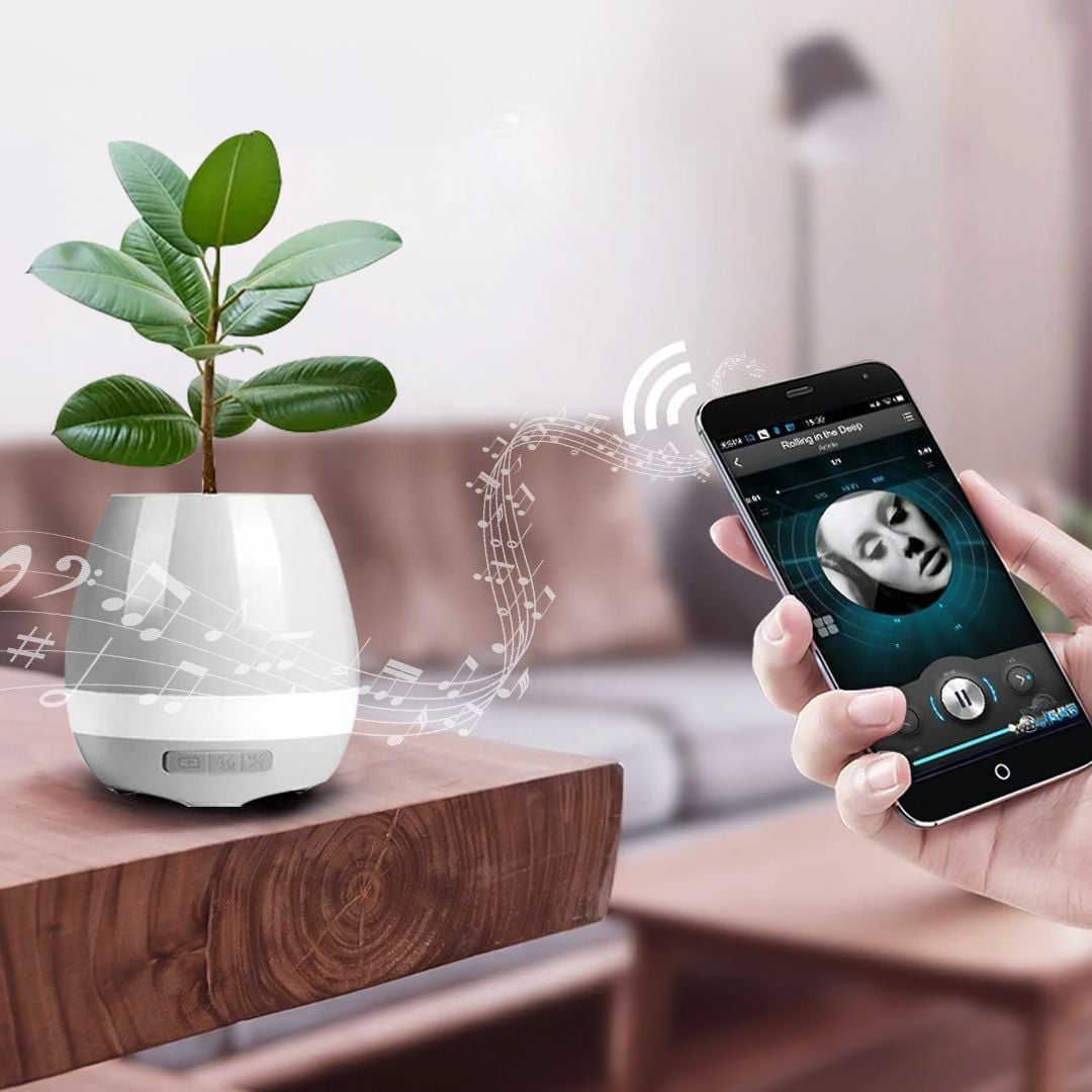 Flower Pot Bluetooth Speaker With Plant product thumbnail 3