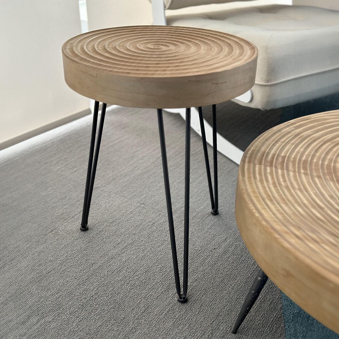 Round Coffee Table Set with Rustic Design product thumbnail 10