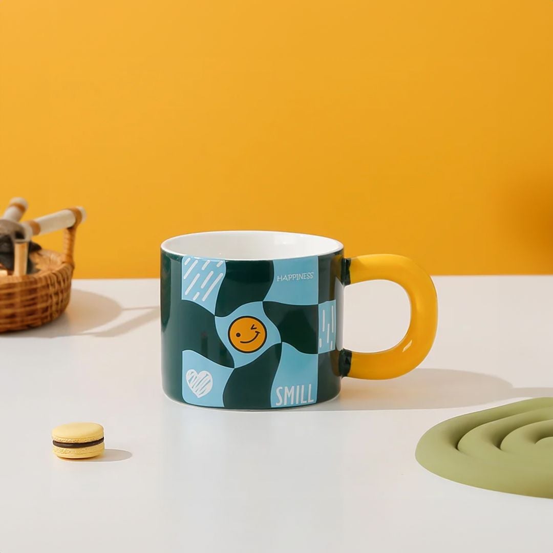 كوب سيراميك بغطاء وملعقة - 4